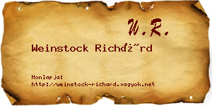 Weinstock Richárd névjegykártya