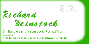 richard weinstock business card